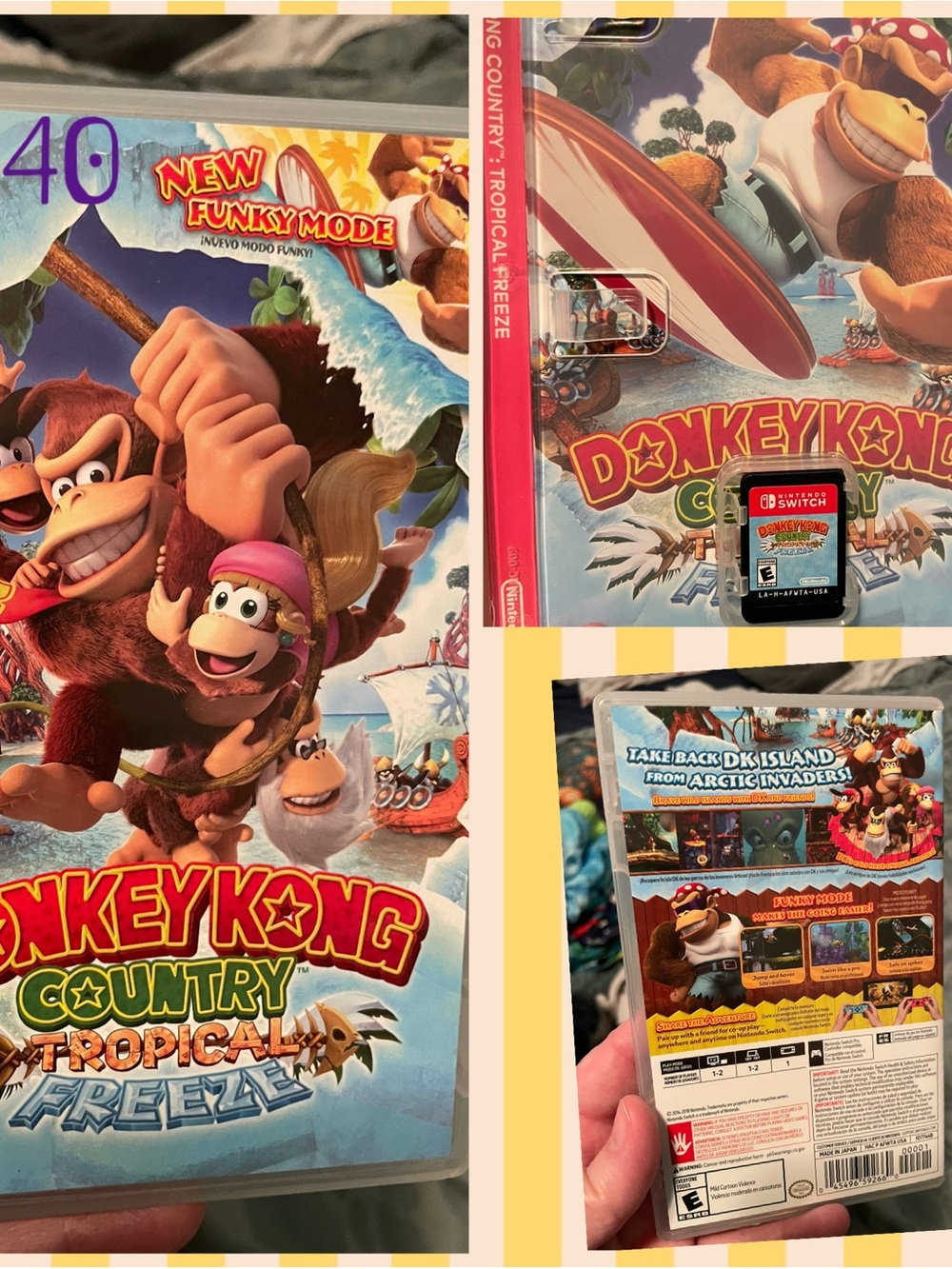 Nintendo Donkey Kong Country: Tropical Freeze — Blue, Red, Pink Accents